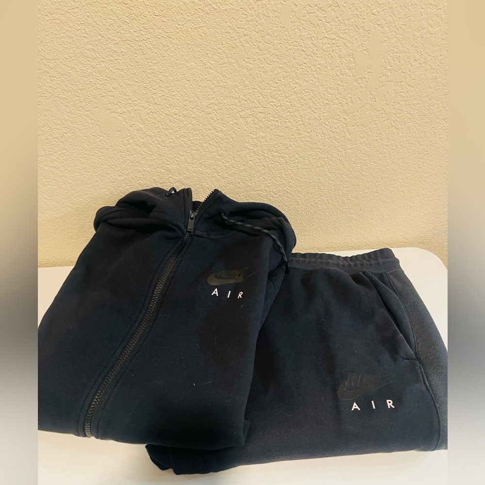 Nike Air Black and Gray Hoodie & Jogger Set XL